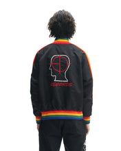 Load image into Gallery viewer, Brain Dead Records Embroidered Satin Club Jacket - Black
