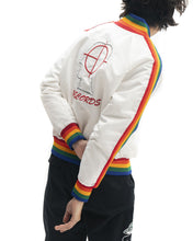 Load image into Gallery viewer, Brain Dead Records Embroidered Satin Club Jacket - White