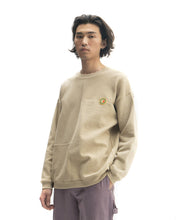 Load image into Gallery viewer, Global Works Split Panel Fleece & Terry Crewneck Sweatshirt - Natural