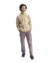 Load image into Gallery viewer, Global Works Split Panel Fleece & Terry Crewneck Sweatshirt - Natural