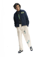 Load image into Gallery viewer, Mushroom Embroidered Full-Zip Corduroy Shirt Jacket - Navy
