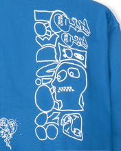 Load image into Gallery viewer, Printed Canvas Chore Coat - Blue