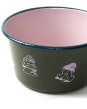 Load image into Gallery viewer, Mushroom Enamel Conical bowl - Forest Green