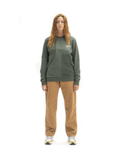 Load image into Gallery viewer, Men's Pony Long Sleeve Paneled Crewneck Sweatshirt A.P.C. x Brain Dead - Green/Grey