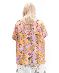 Rayon Hawaiian Shirt - Women Pink