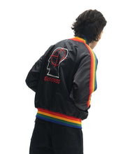 Load image into Gallery viewer, Brain Dead Records Embroidered Satin Club Jacket - Black
