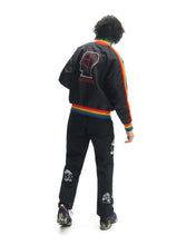 Load image into Gallery viewer, Brain Dead Records Embroidered Satin Club Jacket - Black
