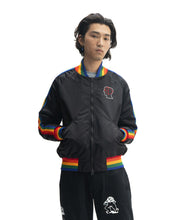 Load image into Gallery viewer, Brain Dead Records Embroidered Satin Club Jacket - Black
