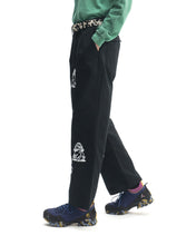 Load image into Gallery viewer, Mushroom Embroidery Herringbone Military Pant - Black
