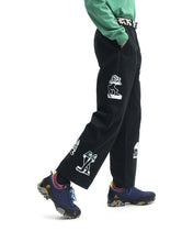 Load image into Gallery viewer, Mushroom Embroidery Herringbone Military Pant - Black
