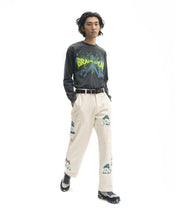 Load image into Gallery viewer, Mushroom Embroidery Herringbone Military Pant - Natural
