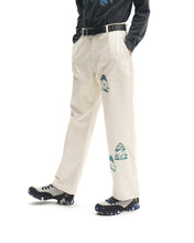 Load image into Gallery viewer, Mushroom Embroidery Herringbone Military Pant - Natural
