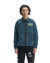 Load image into Gallery viewer, Mushroom Embroidered Full-Zip Corduroy Shirt Jacket - Rain
