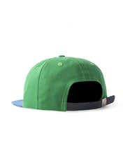 Load image into Gallery viewer, Distorted Text Five Panel Strapback - Green
