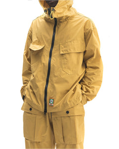 Zip Front Anorak - Gold