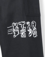 Load image into Gallery viewer, Hard/Software Velcro Printed Carpenter Pant - Black
