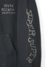 Load image into Gallery viewer, Tonal Type Print Hooded Sweatshirt Hoodie - Black
