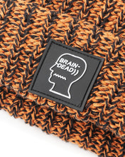 Load image into Gallery viewer, Knitted Logo Patch Beanie - Orange/Black
