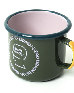 Speed Text Enamel Mug - Forest Green