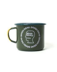 Speed Text Enamel Mug - Forest Green