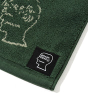 Load image into Gallery viewer, Cracked Logo Head Hand Towel 16" X 24"- Forest Green

