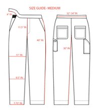 Load image into Gallery viewer, Hard/Software Velcro Carpenter Pant - Burgundy Canvas
