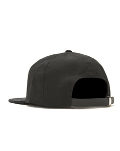 Logo Head Canvas Six Panel Hat with Corduroy Brim - Black